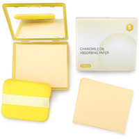 Erinde Oil Blotting Sheets For Face With Mirror And Puff, 300 Sheets Oil Blotting Paper For Oily Skin, Face Oil Absorbing Sheet, Natural Oil Control Film, Absorb Excess Oil, Makeup Friendly