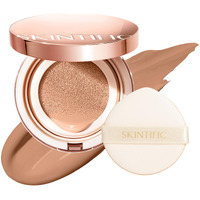 Skintific Cushion Foundation | Full Coverage, Weightless, Skin Fit, Satin Glow Finish, Oil-Control Waterproof Fondation, Sweatproof Flawless Bb Cream Cc Korean Makeup
