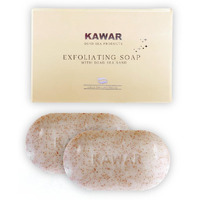 Kawar Dead Sea Exfoliating Soap With Dead Sea Sand - Salicylic Acid, Magnesium Chloride, Shea Butter, Olive Oil & Tea Tree - Vegan Soap Bar For Men & Women, 4.2 Oz (Pack Of 2)