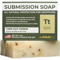 Premium Tea Tree Oil Soap - Usa Made Bar Soap For Bjj, Jiu Jitsu, Wrestling, And Grappling (Single 4 Ounce Soap Bar, Peppermint Tea Tree)