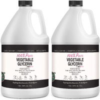Maxtite Pure Vegetable Glycerin - 2 Gallons (2 Pack, 1 Gallon) - Natural Food Grade For Cosmetics, Skin, Hair, Crafts, Cooking And More - From Usa Seed Oils