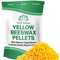 White Naturals Yellow Beeswax Pellets 1Lb (16Oz), Pure, Natural, Cosmetic Grade, Organic, Bees Wax Pastilles, Triple Filtered, Great For Candle Making, Soap, Food Wrap, Diy Lip Balms, Lotions