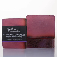 The Highland Soap Company, Handmade Scottish Organic Vegetable Oil Glycerin Soap Bar, Highland Lavender, 5.3Oz (Pack Of 2)