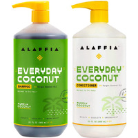 Alaffia Everyday Coconut Shampoo And Conditioner - Normal To Dry Hair Cleansing With Ginger And Coconut Oil, Fair Trade, 32 Fl Oz