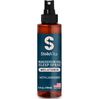 Stellevita Magnesium Oil With Melatonin Sleep Spray And Lavender 4 Oz - Topical Melatonin & Magnesium Spray For Feet, Sleep And Relaxation 100% Natural Made In Usa