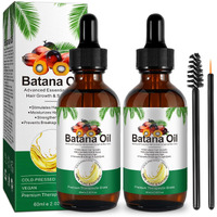 2 Pack Batana Oil For Hair Growth,100% Pure And Natural Batana Oil Organic Enhances Hair & Skin Radiance Nourishment Of Women And Men 120Ml