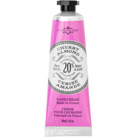La Chatelaine 20% Shea Butter Hand Cream, Travel Size, Organic Argan Oil, Moisturizing, Nourishing, Repairing, Extra Rich, Non-Greasy, Made In France, Paraben Free, 1 Oz/ 30Ml (Cherry Almond)