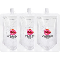 Biokusy Lip Gloss Base 3 Pack (10 Oz), Moisturizing Clear Base Gel Shimmer Makeup Primers Lipstick Material Oil For Diy (Clear 3 Pack 100Ml)