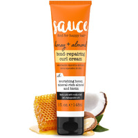 Sauce Honey + Almond Bond Repair Curl Cream, 5 Fl Oz, Controls Frizz & Defines Curls, Helps Repair Damage & Reduce Breakage With Biotin & Almond Oil, No Sulfates & Parabens