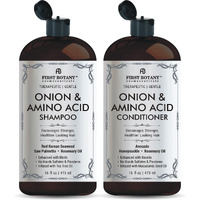 Onion & Amino Acid Shampoo And Conditioner Set - Hair Growth & Strengthening Formula With Biotin, Keratin & Argan Oil - Sulfate-Free, Made In Usa - 16 Fl Oz X 2