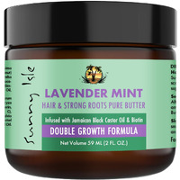 Sunny Isle Lavender Mint Hair And Strong Roots Butter 2Oz | Infused With Biotin & Jamaican Black Castor Oil | Strengthen And Nourish Hair | Dry Scalp, Split Ends | Double Growth Formula