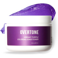 Overtone Color Depositing Semi-Permanent Hair Dye Conditioner - 8 Oz For Natural & Color-Treated Hair, Moisturizing Shea Butter & Coconut Oil - Vegan & Cruelty-Free, Vibrant Purple