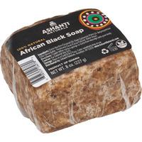 African Black Soap Bar | Unscented Natural Black Soap With Raw Shea Butter And Coconut Oil - 8Oz Bar