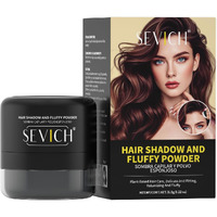 Sevich Vent-Based Hairline & Volume Powder With Botanical Extracts | 2-In-1 Gray Coverage & Oil-Free Fluff | Mirror-Compact For Travel - Dark Grey 6.5G