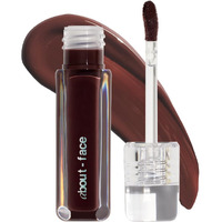 About-Face Light Lock Lip Gloss Play Hooky - Non-Sticky, High-Shine Lip Oil Gloss With Coconut Oil, Peppermint & Lavender - Vegan, Cruelty-Free, Clean Beauty - 0.21 Oz (Plum Brown)