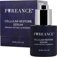 Pureance Organic Bakuchiol Retinol Serum - Bakuchiol For Face Skin And Wrinkles - Cellular Restore Serum - With Jojoba Oil, Sea Buckthorn, Camu Camu, Babchi, Maple Leaf Extracts & More - 1 Fl Oz
