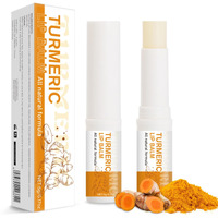 Murend 2Pcs Turmeric Lip Balm For Smokers Dark Lip Treatment With Turmeric Oil, Help Fade Lip, Lip Exfoliator, Long-Lasting Natural Balm Moisturize & Nourish Dry, Cracked, Dull, Reduce Fine Lines Lip