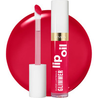 Revlon Super Lustrous Glimmer Lip Oil, Moisturizing & Tinted, Shiny Finish, Made With Plant-Based Squalane, 009 Boiling Point, 0.13 Fl Oz