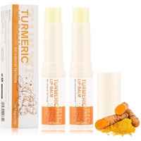 Jutqut 2Pcs Turmeric Lip Balm For Dark Lips With Turmeric Oil, Dark Lips Treatment For Smokers, Help Fade Lip Discoloration, Long-Lasting Moisturizing Lip, Cracked, And Dull Lip, Natural Balm5G/0.17Oz