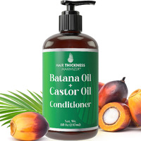 Batana Oil Conditioner For Hair Growth With Castor, Biotin To Strengthen, Soften & Moisturize Hair Without Stripping Natural Oils. Color Safe Batana Oil Shampoo And Conditioner For Women, Men