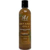 Ra Cosmetics Batana Oil 2-In-1 Strengthening Shampoo & Conditioner - Promotes Hair Growth, Reduces Hair Thinning, Hydrates & Repairs Dry, Damaged Hair - Sulfate & Paraben-Free Natural Hair Care - 8Oz