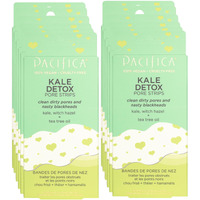 Pacifica - Blackhead Remover Strips Nose Strips - 12-Pack Kale Detox Skin Care - Deep Pore Cleansing W/Instant Pore Unclogging - Oil-Free Non-Comedogenic Vegan Clean Beauty Dermatologist Tested
