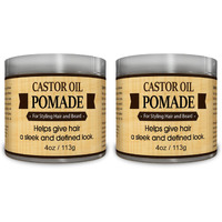 Okay-Men Castor Oil Beard And Hair Pomade For Men - Castor Oil Pomade For Men, Supports Beard And Hair Growth, Moisturize, Styling - 4 Oz (Pack Of 2)