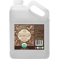 Us Organic Fractionated Coconut Oil Bulk Pack, Usda Certified Organic, Non-Gmo, Perfect For Massage, Carrier Oil For Diy Blends, Hair, Skin Care. 100% Pure, Hexane-Free (128 Oz (1 Gallon))
