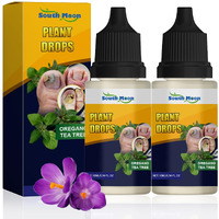 Plant Drops For Nails, Oregano Oil Drops For Nail Care, Oregano Tea Tree Oil For Toenail, Toe Nail Treatments For Damaged Nails - Safely And Gently, 0.34 Fl.Oz (2Pcs)