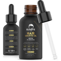 Elevate Hair Growth Oil - Biotin Serum & 5% Minoxidil Treatment For Stronger Thicker Longer Hair - Natural Hair Growth Thickening Treatment - Stop Thinning & Hair Loss For Men & Women 1Oz
