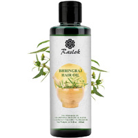 Raslok Bhringraj Hair Oil 6.76 Fl Oz -200Ml | Ayurvedic Botanical Blend With Amla, Neem, Hibiscus & Brahmi | Cold-Pressed | Non-Gmo | No Mineral Oil | Made In India