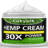 Cukypik Hemp Cream Maximum Strength 8.5Oz - Hemp Oil & Arnica Cream, For Shoulder Hip Neck Knee & Back,All Natural Cream - Instant Menthol Cream