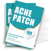 Acne Patches For Face - Hydrocolloid Pimple Patches With Tea Tree Oil For Spot Treatment, Zit Patch, Blemish Cover, Two Sizes, Vegan, Cruelty Free (108 Count (Pack Of 1))