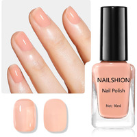 Nailshion Nail Polish Jelly Peachy Nude Sheer Regular Nail Polish 9-Toxic Free Vegan Rich In Castor Oil Fast Dry Translucent Toe Fingernail Polish For All Tone Skin Manicure Salon Diy At Home Gift