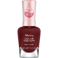 Sally Hansen Color Therapy, Pause And Reset, Argan Oil, Long Lasting, Healthy Nails, Red Nail Polish