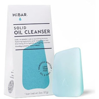 Hibar Solid Cleansing Oil Bar - Natural Makeup Remover - Melts Makeup, Sunscreen, Dirt, Oil - Eco-Friendly, Vegan, Paraben-Free, Travel-Friendly, 1.7Oz Solid Cleansing Bar
