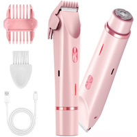 Dermave Bikini Shaver 2.0, Electric Bikini Trimmer For Women Pubic Hair, 2 In 1 Dual Head Body Hair Electric Razor, Waterproof, Wet/Dry