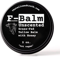 The Tallowed Truth F-Balm Tallow - Grass-Fed, Grass-Finished Tallow - 5 Ingredients Only - Canadian-Made All Purpose Tallow Balm - Made In Canada - Tallow For Face & Body (2 Oz (1-Pack), Unscented)