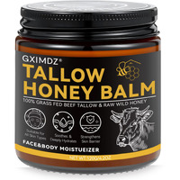 Beef Tallow For Skin, Whipped Tallow And Honey Balm, Organic Grass-Fed Beef Tallow With Raw Honey & Beeswax Natural Moisturizer For Face & Body, Nourish And Soothe Sensitive, Dry Skin