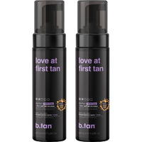 B.Tan Violet Self Tanner Mousse Bundle | Love At First Tan - Best, 1 Hour Express Sunless Tanning Foam, Cancels Orange Tones, Dark Bronzing Glow, No Fake Tan Smell, Face & Body, 6.7 Fl Oz, Pack Of 2