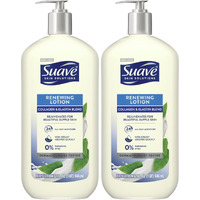 Suave Body Lotion With A Collagen Elastin Blend - Renewing Moisturizer, Silky Skin-Firming Formula, Paraben-Free Dry Skin Lotion, 32 Oz Ea (Pack Of 2)
