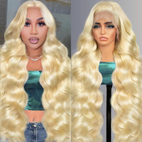 Quiport 613 Lace Front Wig Human Hair 210 Density Blonde Wig Human Hair 613 Hd Lace Frontal Wig 13X6 Body Wave Hd Lace Front Wigs Human Hair Pre Plucked With Baby Hair Glueless Wigs 24 Inch