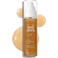 Sunscreen Body Glow Oil, Broad Spectrum Spf 45, Lightweight Water Resistant Shimmering Body Oil With Gold Mica, Non-Sticky Glow Moisturizer With Coconut-Amber, 3.38 Fl Oz
