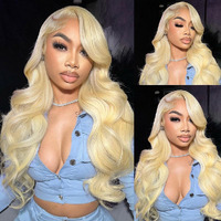 Vvppil 613 Lace Front Wig Human Hair 200 Density 22 Inch Blonde Wig Human Hair 613 Hd Lace Frontal Wigs 13X6 Blonde Lace Front Wigs Human Hair Pre Plucked Body Wave Lace Front Wigs For Women