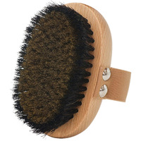 Owiizi Copper Dry Brushing Body Brush With Ion Charged Copper Soft Bristles Antiskid Wooden Exfoliator Massage Body Scrubber