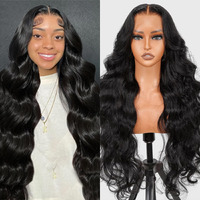 Bimkos 28 Inch Body Wave Lace Front Wigs Human Hair 200% Density 13X6 Hd Lace Front Wigs Human Hair Body Wave Glueless Lace Frontal Wig Human Hair Pre Plucked Real Hair Wigs For Women Body Wave Wigs