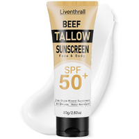 Mineral Sunscreen With Non-Toxic Zinc Oxide Spf 50, Organic Natural Beef Tallow Sunblock With Honey Beeswax, Non Greasy Formula For Face, Body And Skin - Women And Men, 2.82 Oz (80G)