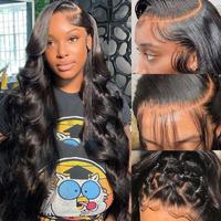 Eddfine 250% Density Glueless Wigs Human Hair Pre Plucked Pre Cut 7X6 Max Parting Hd Lace Closure Wigs With Drawstring Body Wave Human Hair Wigs For Beginners 34 Inch