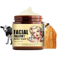 Cebo De Res Para La Cara Original,Sebo De Res Para La Cara,Grass B  Lsamo De Sebo De Vacuno Ecol  Gico, Honey Face And Body Cream, Natural Moisturizer, 120G/4.23Oz - Whipped Hydration For Dry Skin