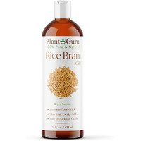 Rice Bran Oil 16 Fl. Oz. - 100% Pure & Natural Carrier Oil For Skin, Face, Body, And Hair Moisturizing. Great For Diy Creams, Lotions, And Lip Balms.